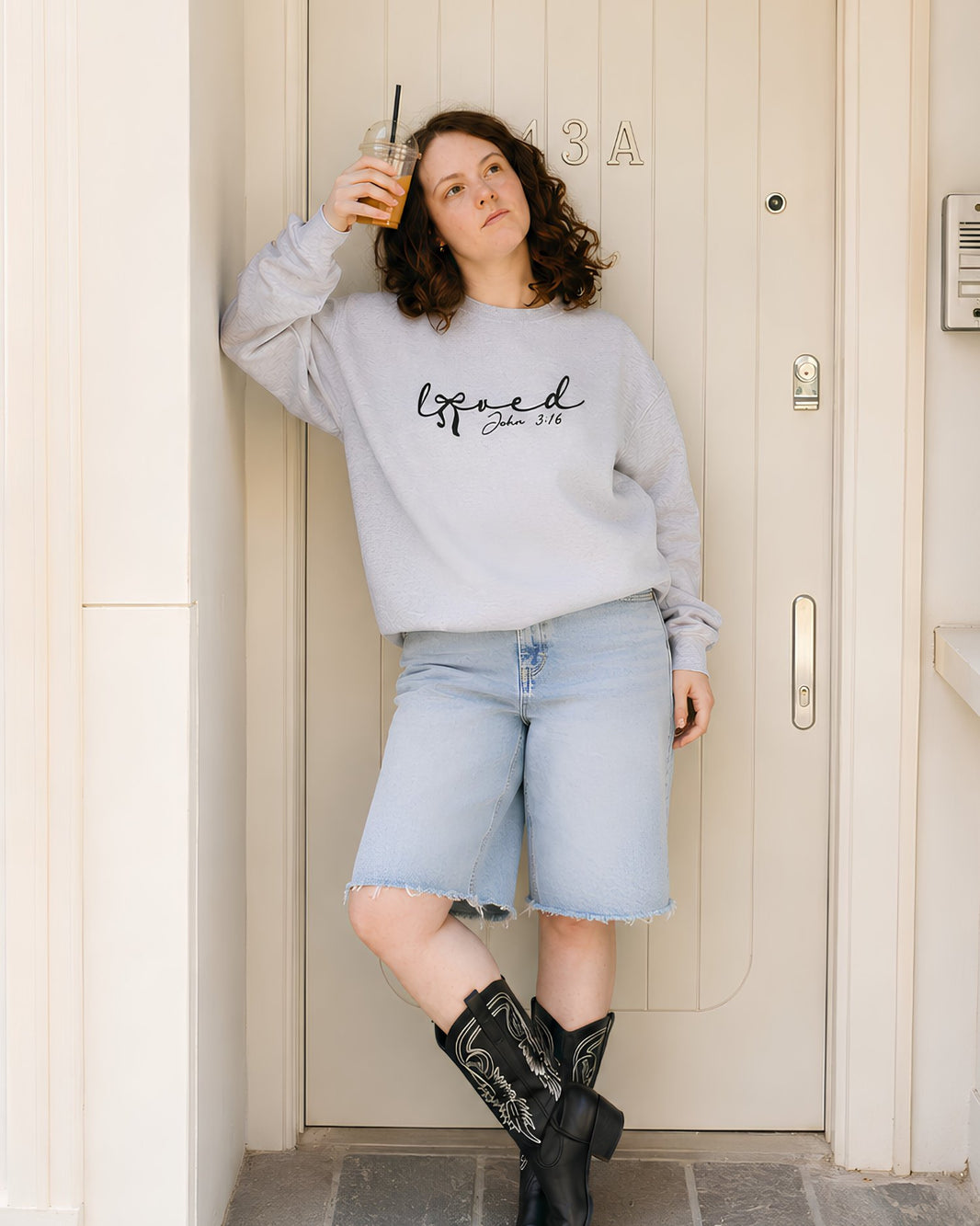 Loved John 3:16 Embroidered Sweatshirt