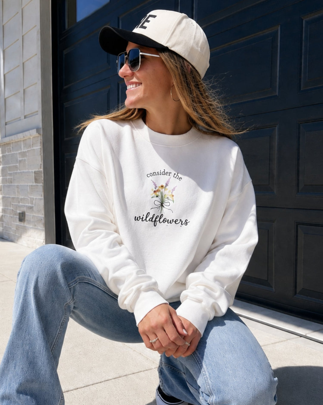 Consider The Wildflowers Embroidered Sweatshirt