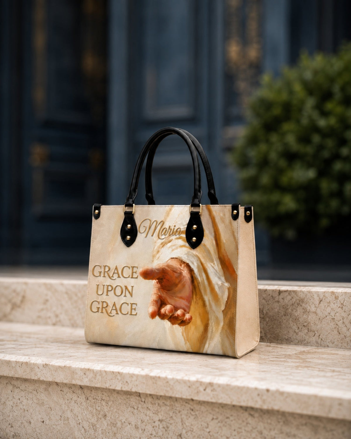 Grace Upon Grace Christian Leather Handbag