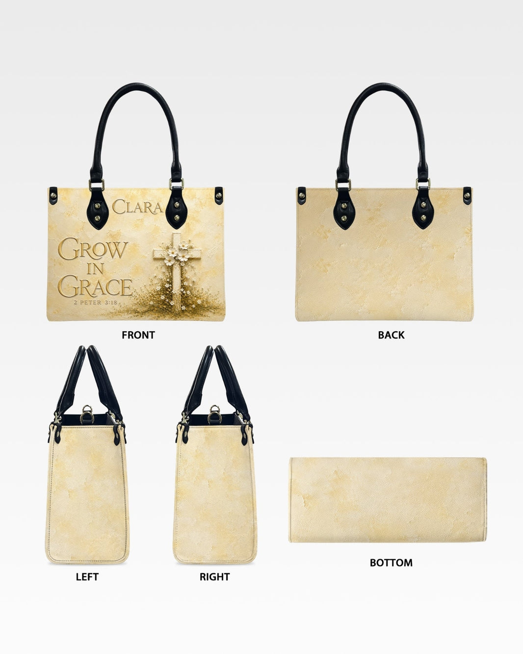 Grow In Grace Christian Leather Handbag