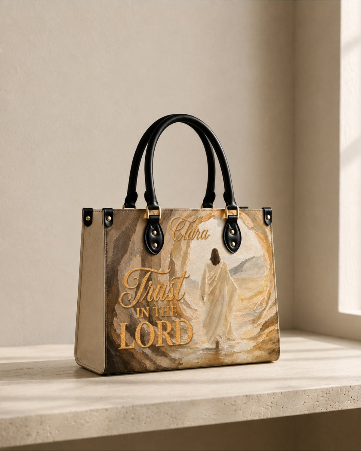 Trust in the Lord Leather Handbag