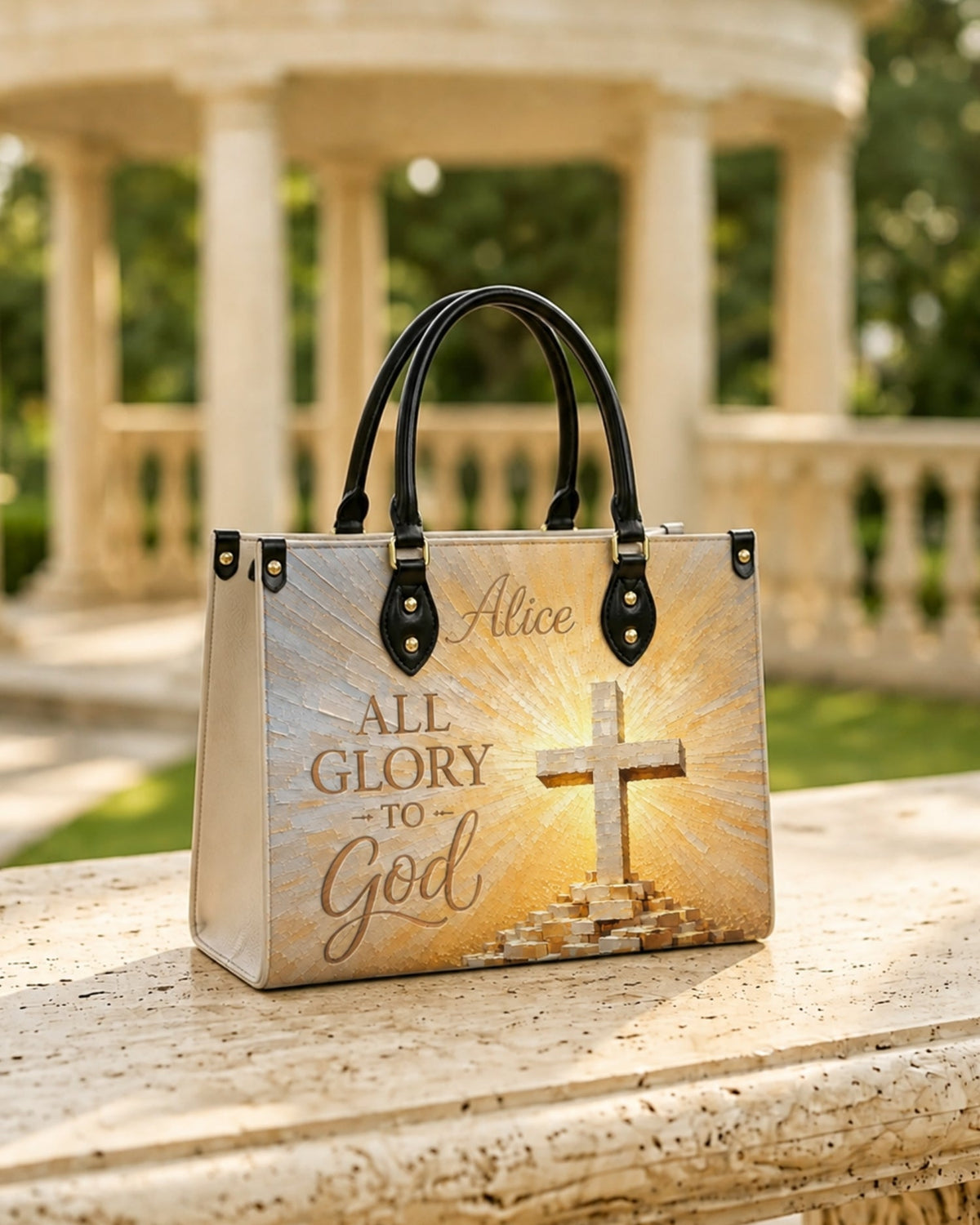 All Glory to God Christian Leather Handbag
