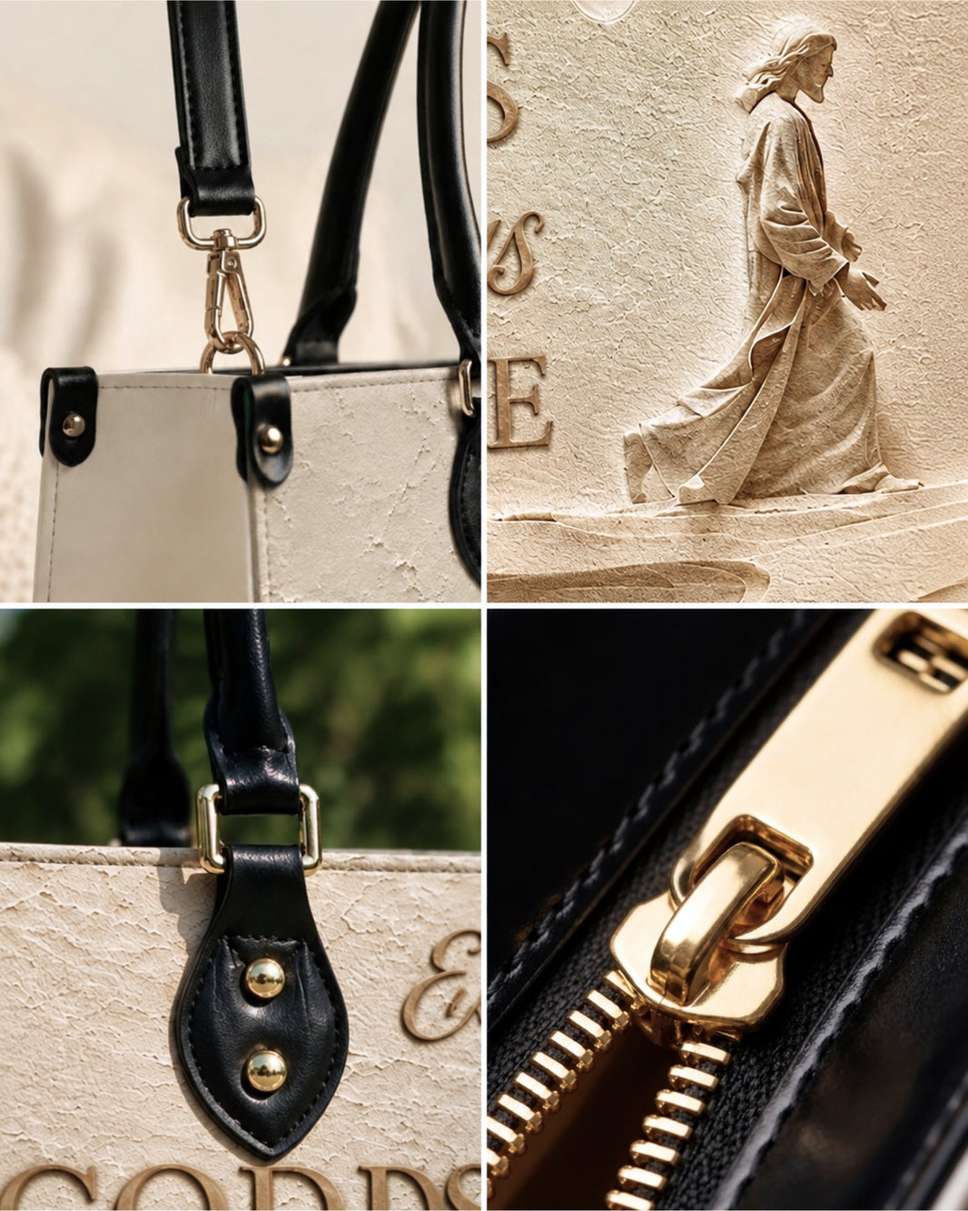 God Is Always With Me Christian Leather Handbag