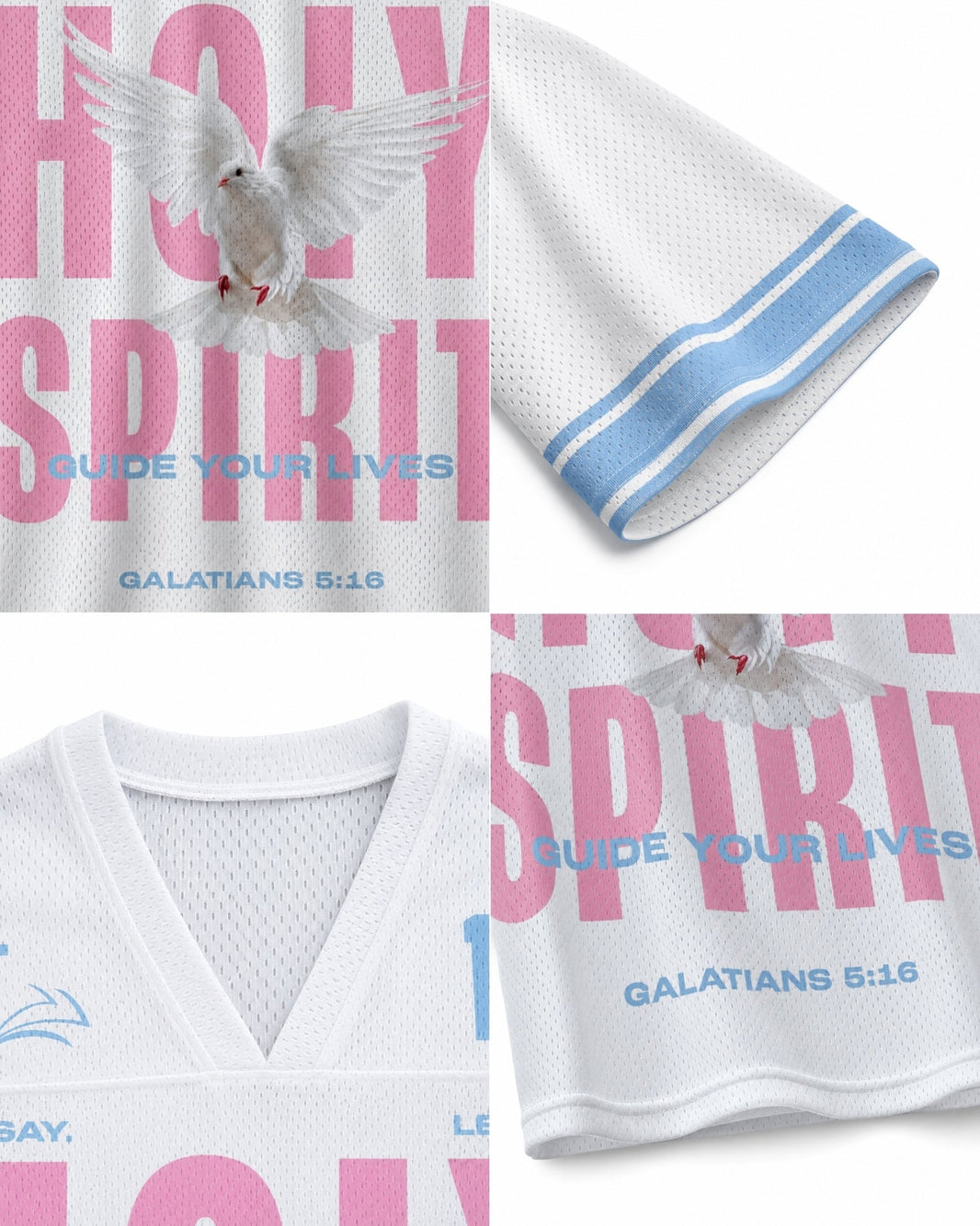 Let The Holy Spirit Guide Your Lives Mesh Jersey mockup 2