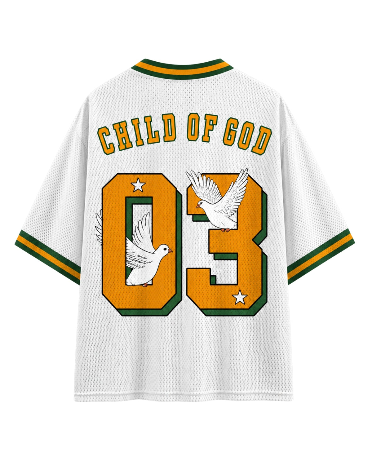 Child Of God White Dove Mesh Jersey mockup 7