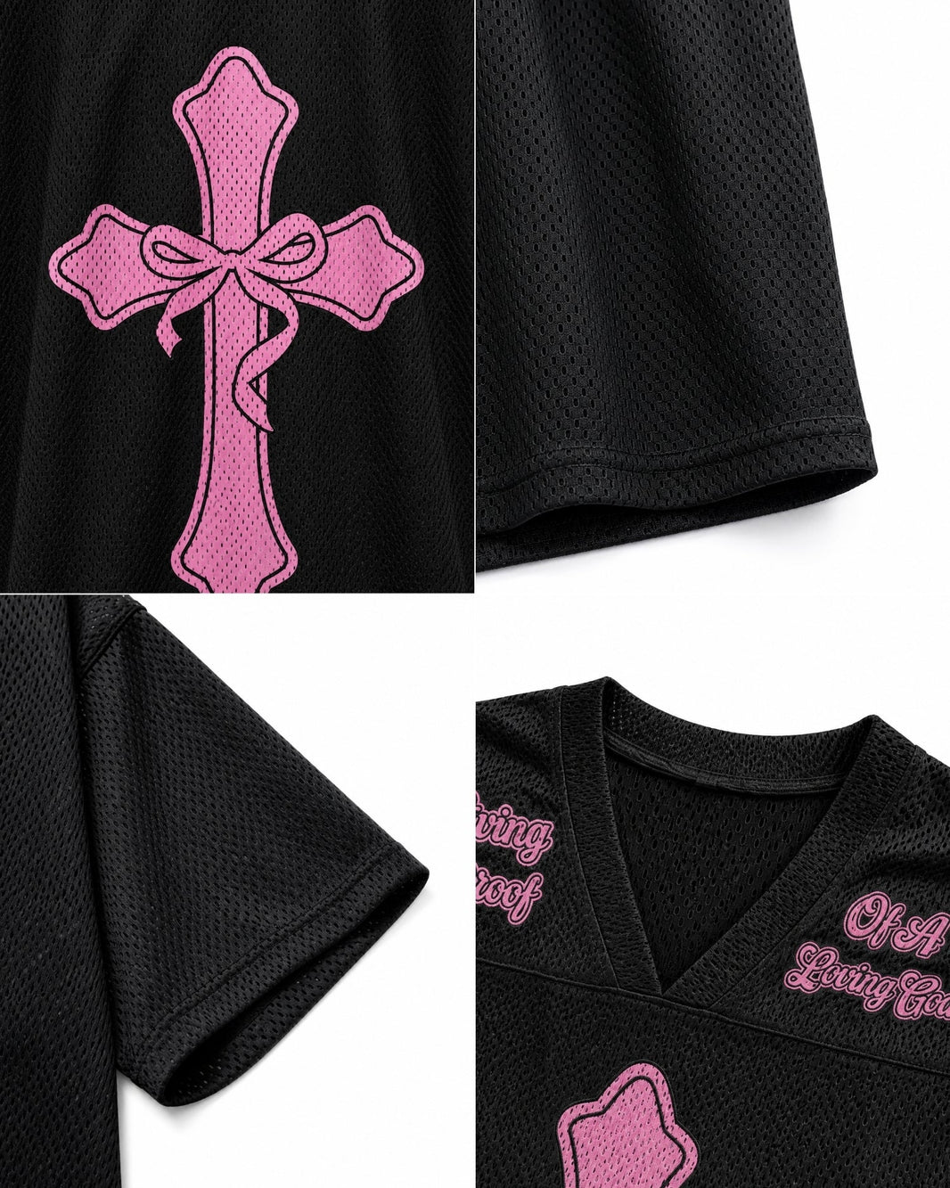 Living Proof of A Loving God Mesh Jersey mockup 2