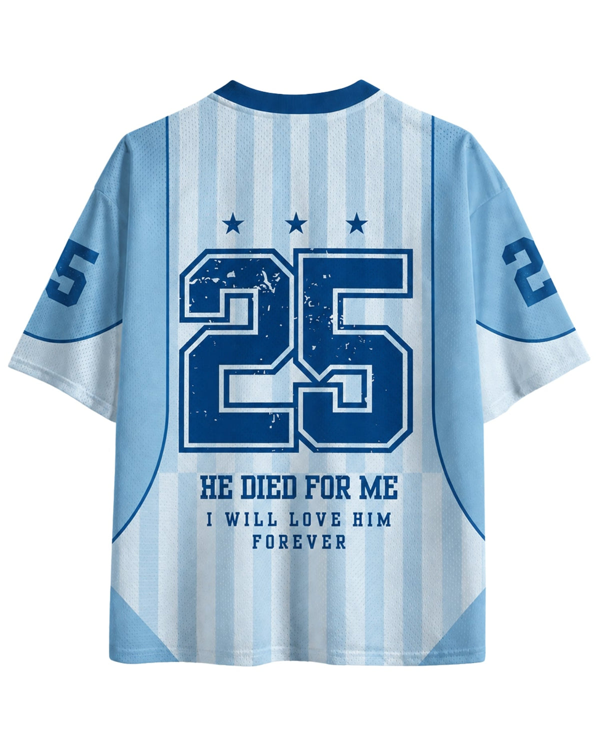 Jesus Team I Will Love Him Forever Mesh Jersey mockup 7