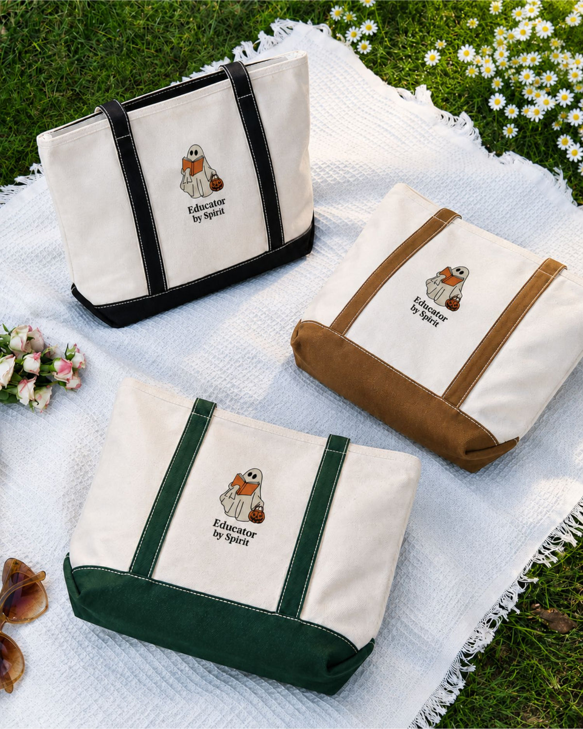 Educator By Spirit Embroidered Tote Bag — mockup 5
