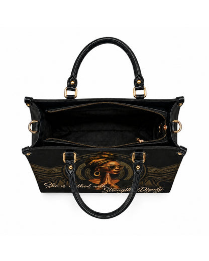 Christian Strength and Dignity Leather Handbag