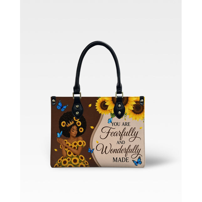 Fearfully and Wonderfully Made Christian Leather Handbag