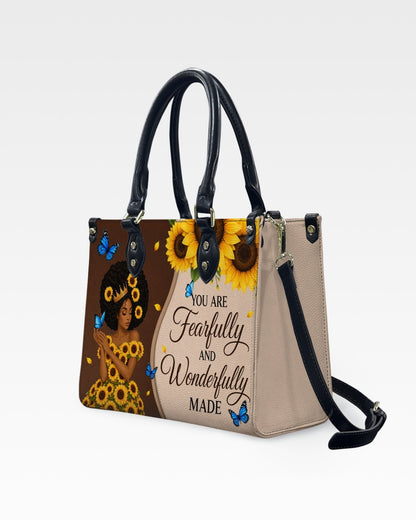 Fearfully and Wonderfully Made Christian Leather Handbag