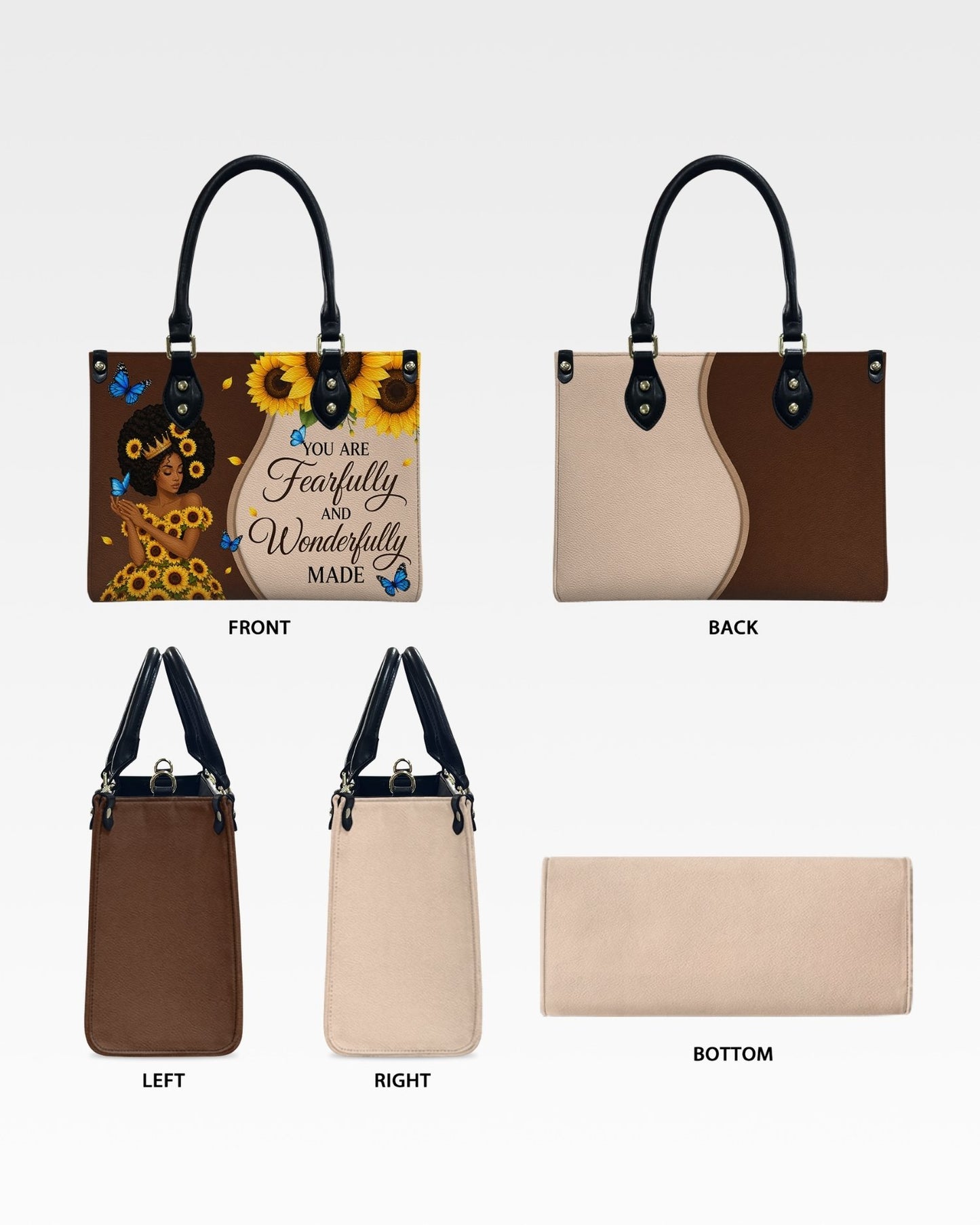 Fearfully and Wonderfully Made Christian Leather Handbag