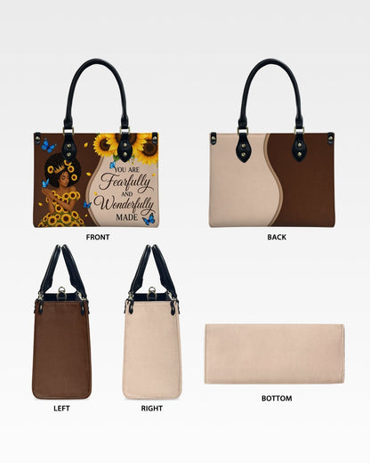 Fearfully and Wonderfully Made Christian Leather Handbag