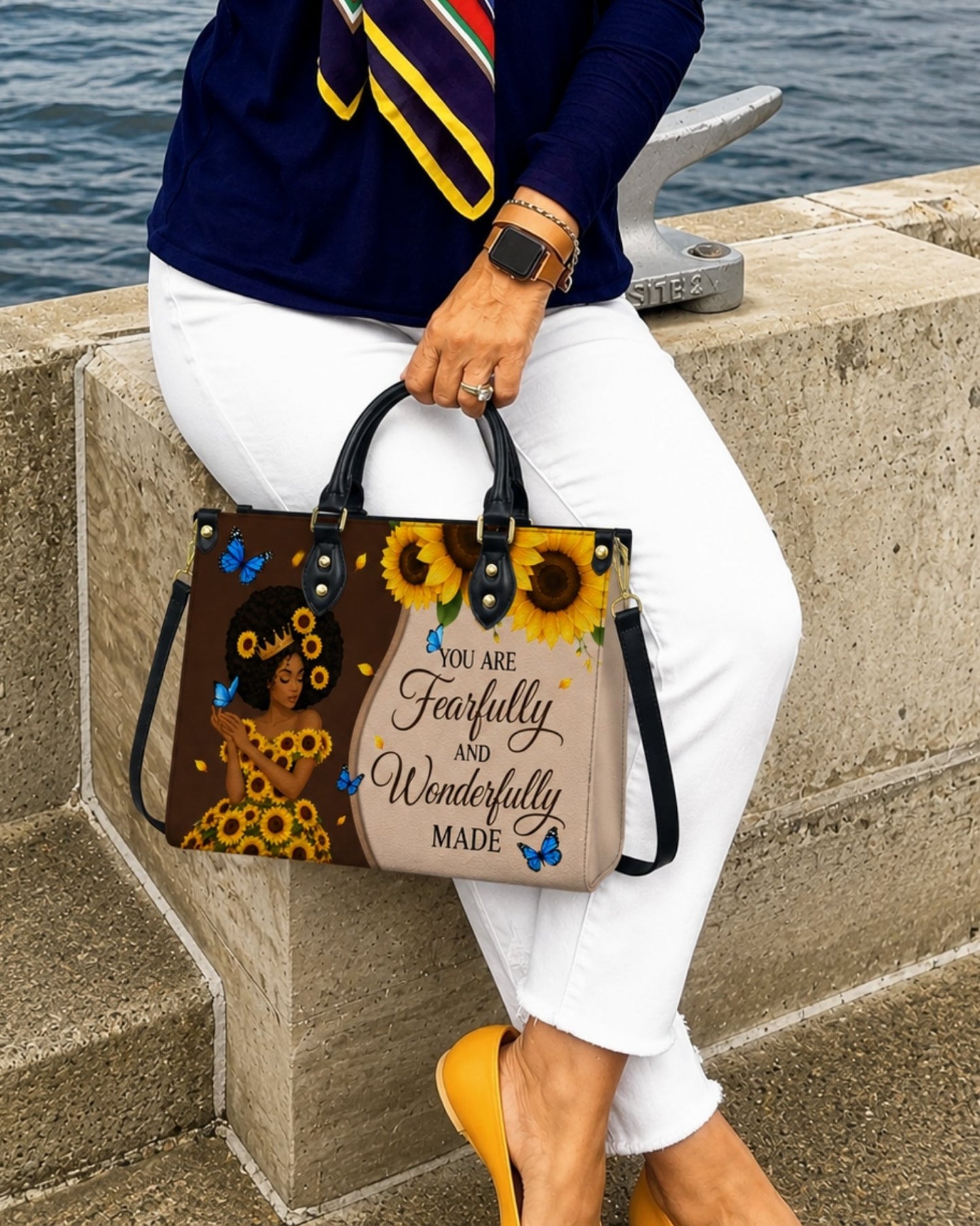 Fearfully and Wonderfully Made Christian Leather Handbag