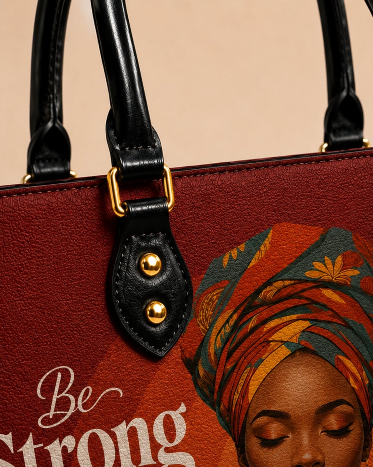 Be Strong and Courageous Leather Handbag