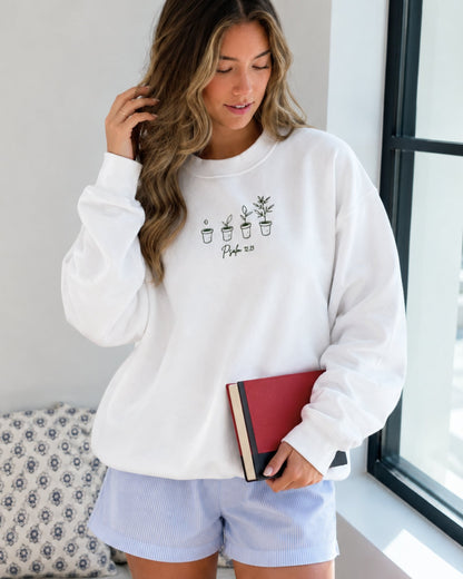 Psalm 92:13 Planted in the House of the Lord Embroidered Sweatshirt