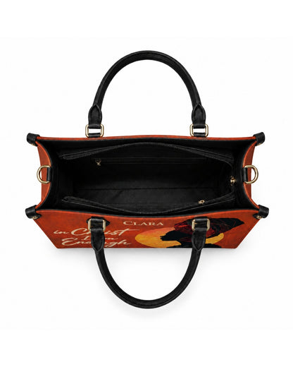 In Christ I Am Enough Leather Handbag