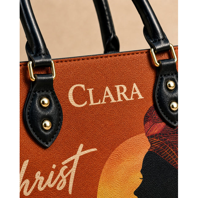 In Christ I Am Enough Leather Handbag