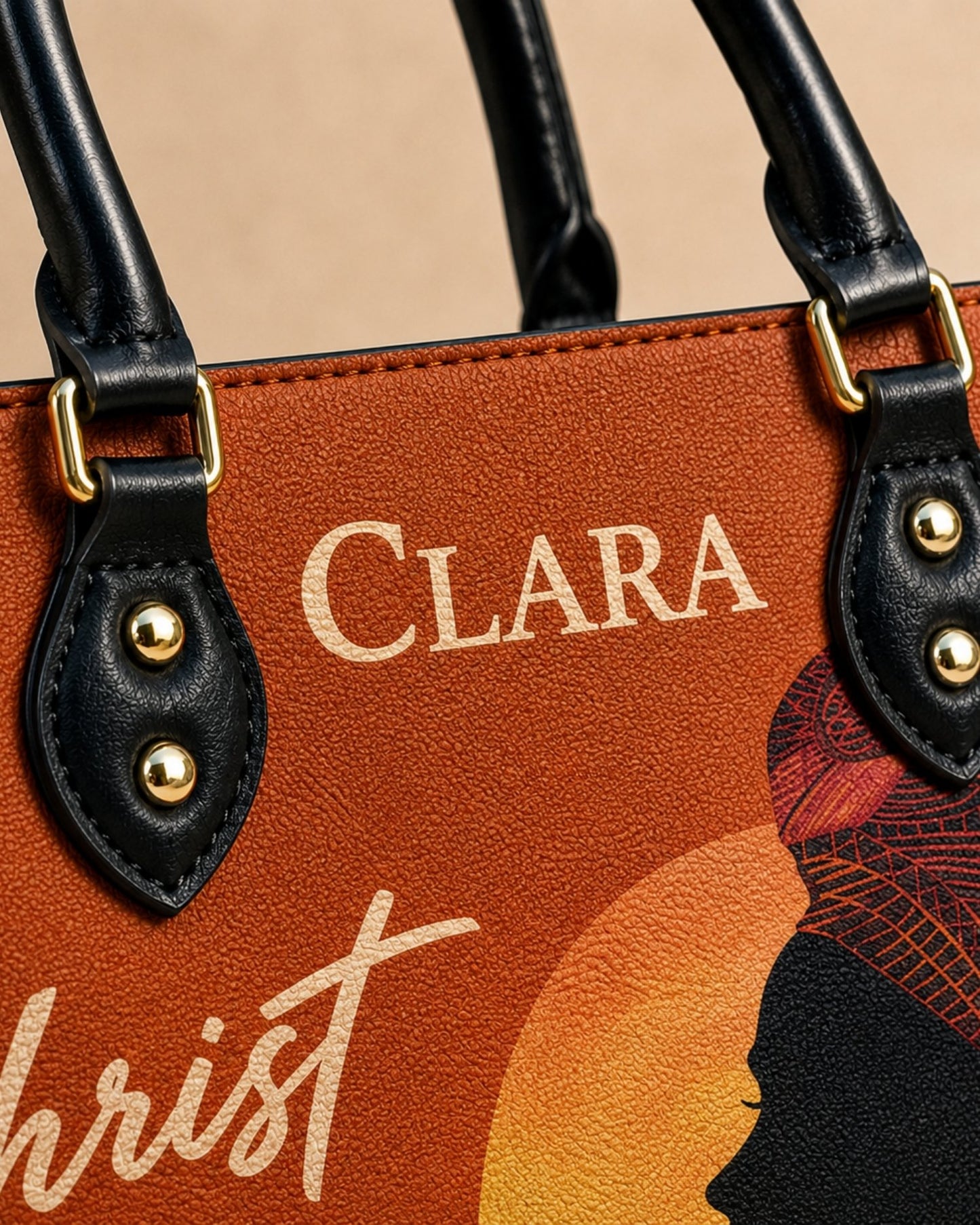 In Christ I Am Enough Leather Handbag
