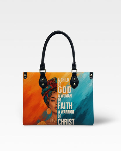 Child of God Woman of Faith Leather Handbag