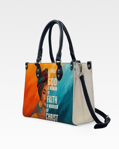 Child of God Woman of Faith Leather Handbag