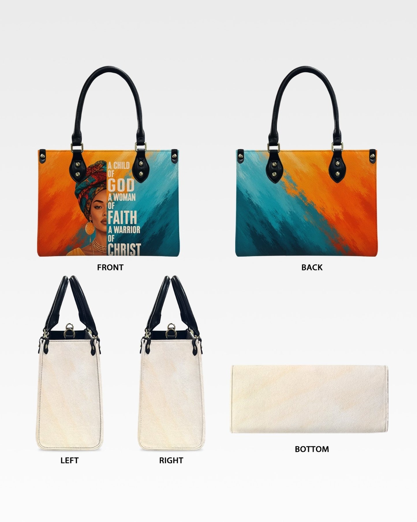 Child of God Woman of Faith Leather Handbag