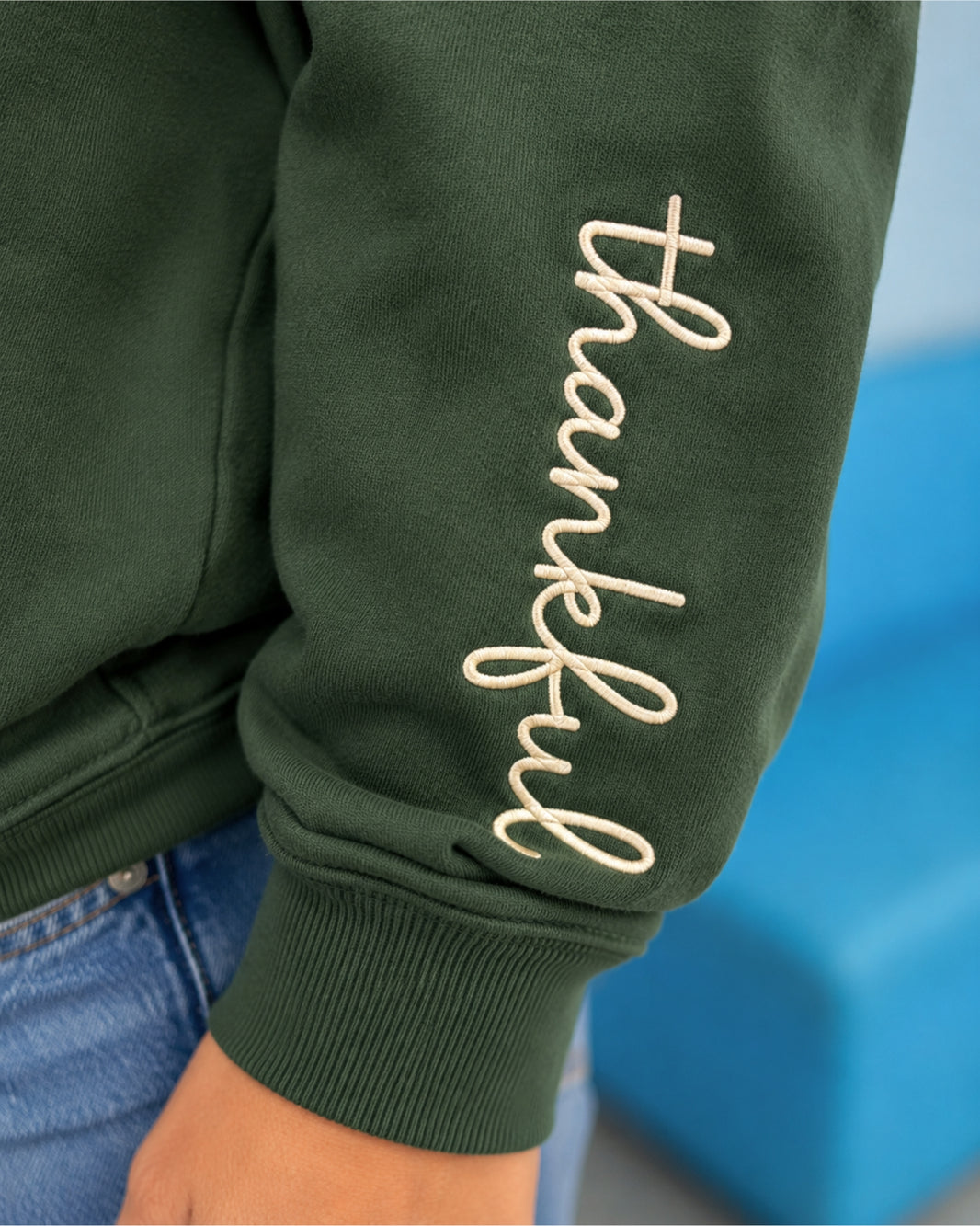 Pumpkin Bible Embroidered Quarter Zip Sweatshirt