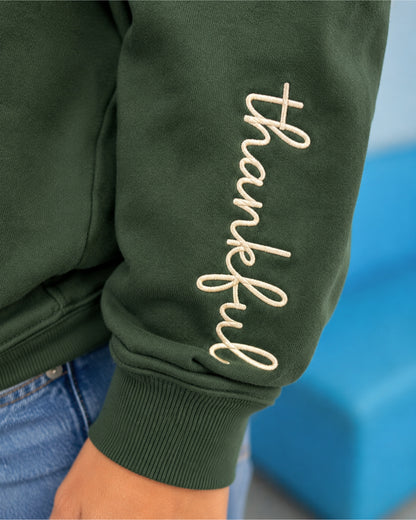 Pumpkin Bible Embroidered Quarter Zip Sweatshirt