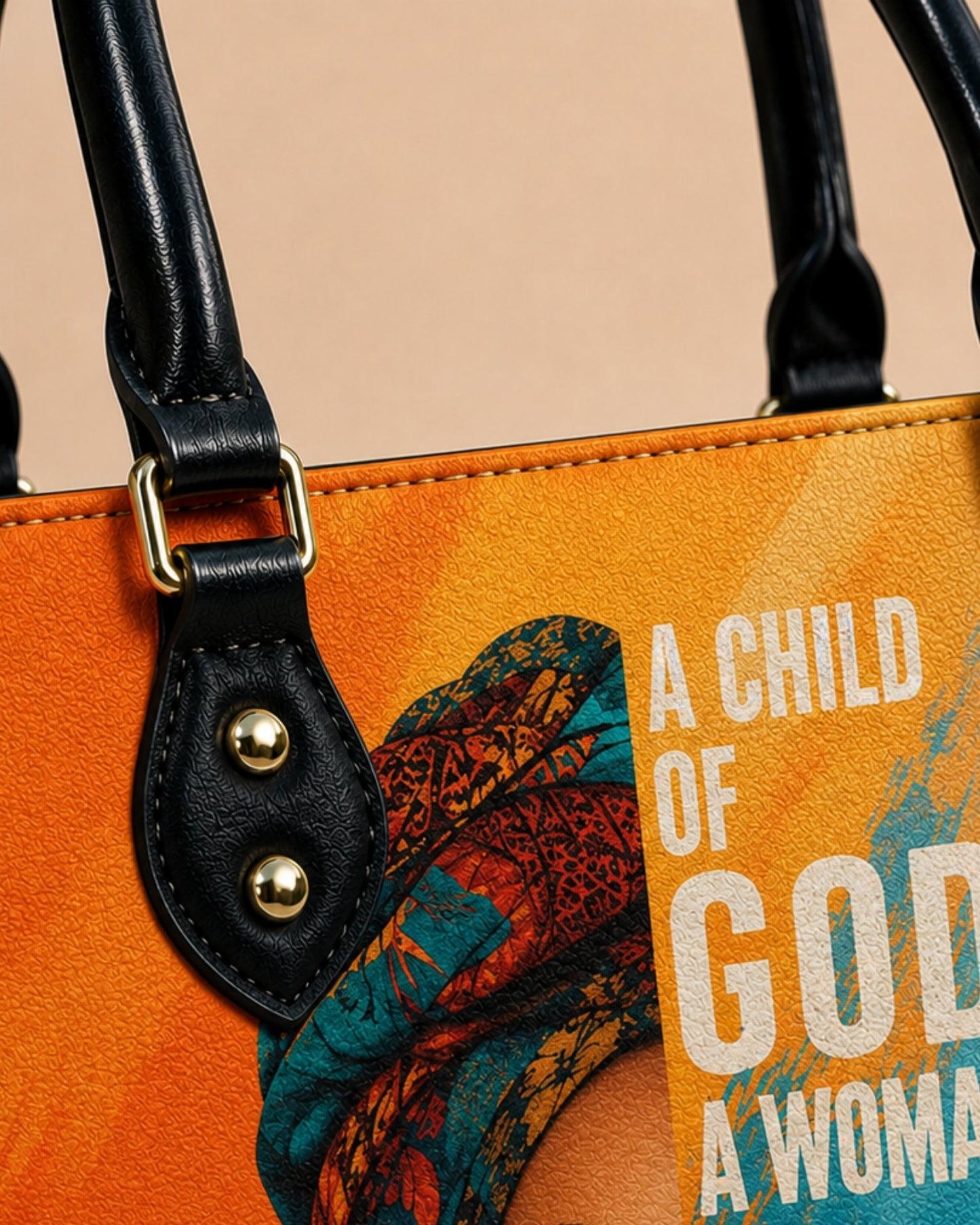 Child of God Woman of Faith Leather Handbag