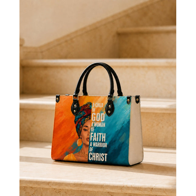 Child of God Woman of Faith Leather Handbag