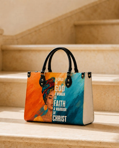 Child of God Woman of Faith Leather Handbag