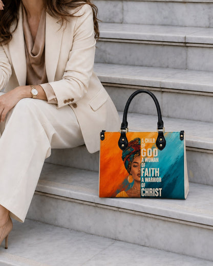 Child of God Woman of Faith Leather Handbag