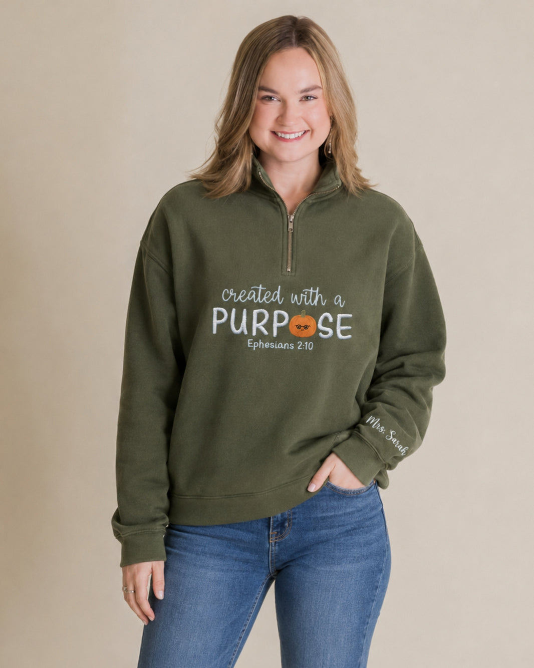 Created With a Purpose Embroidered Sweatshirt