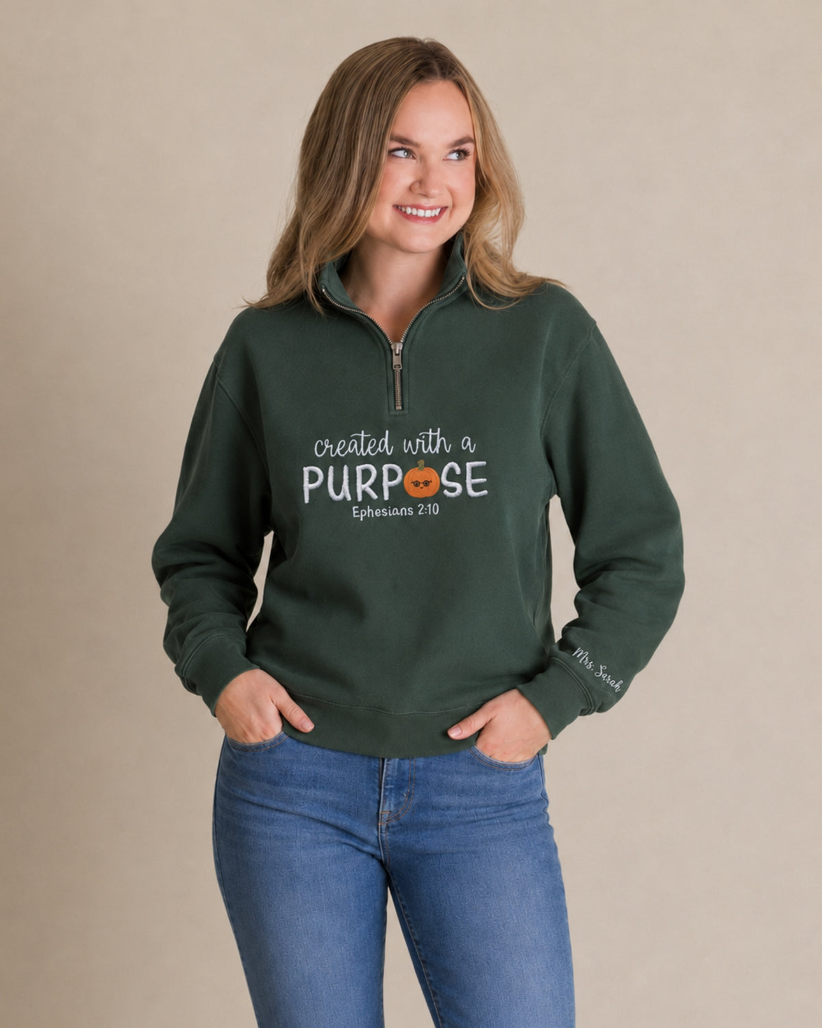 Created With a Purpose Embroidered Sweatshirt