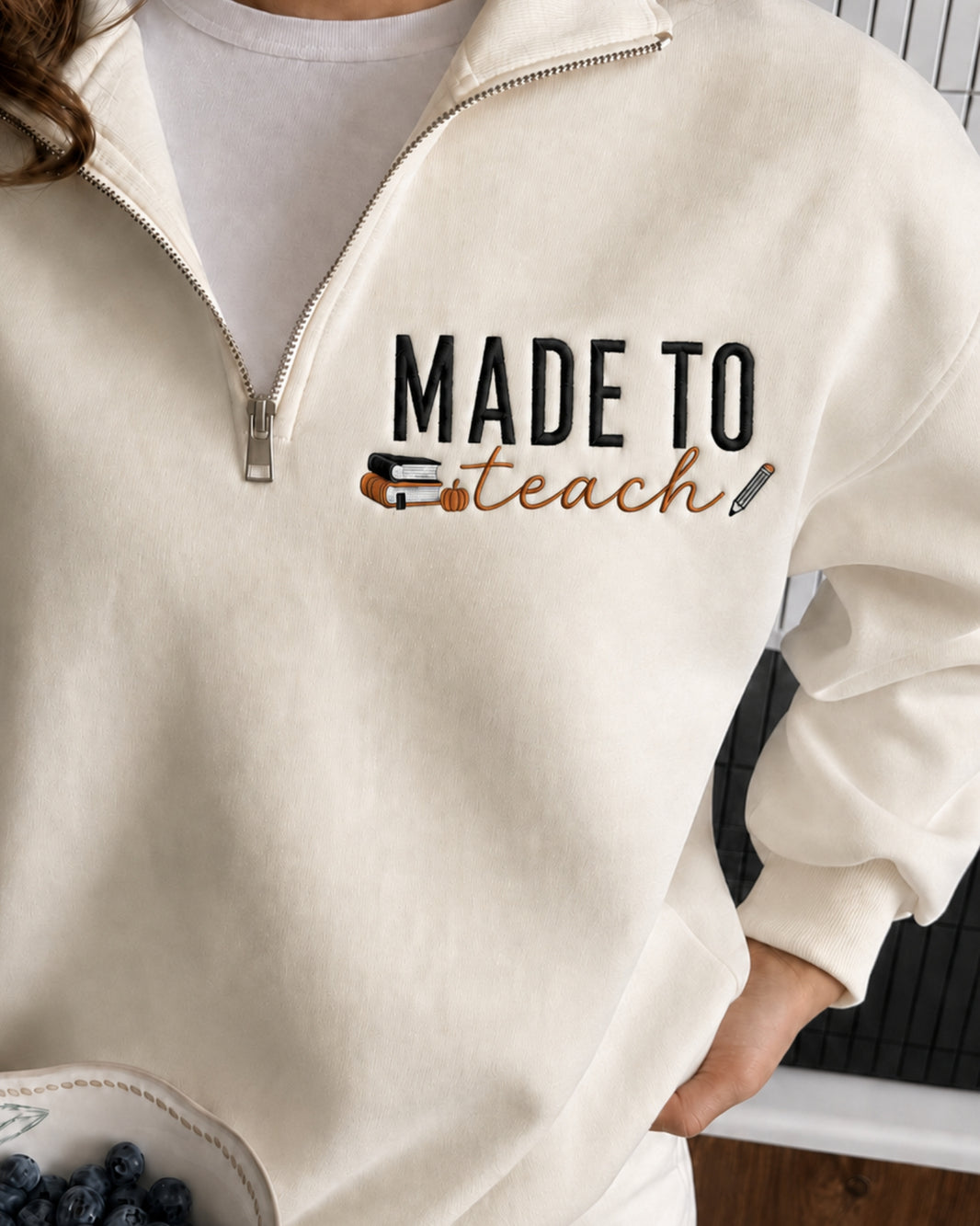 Made to Teach Embroidered Sweatshirt