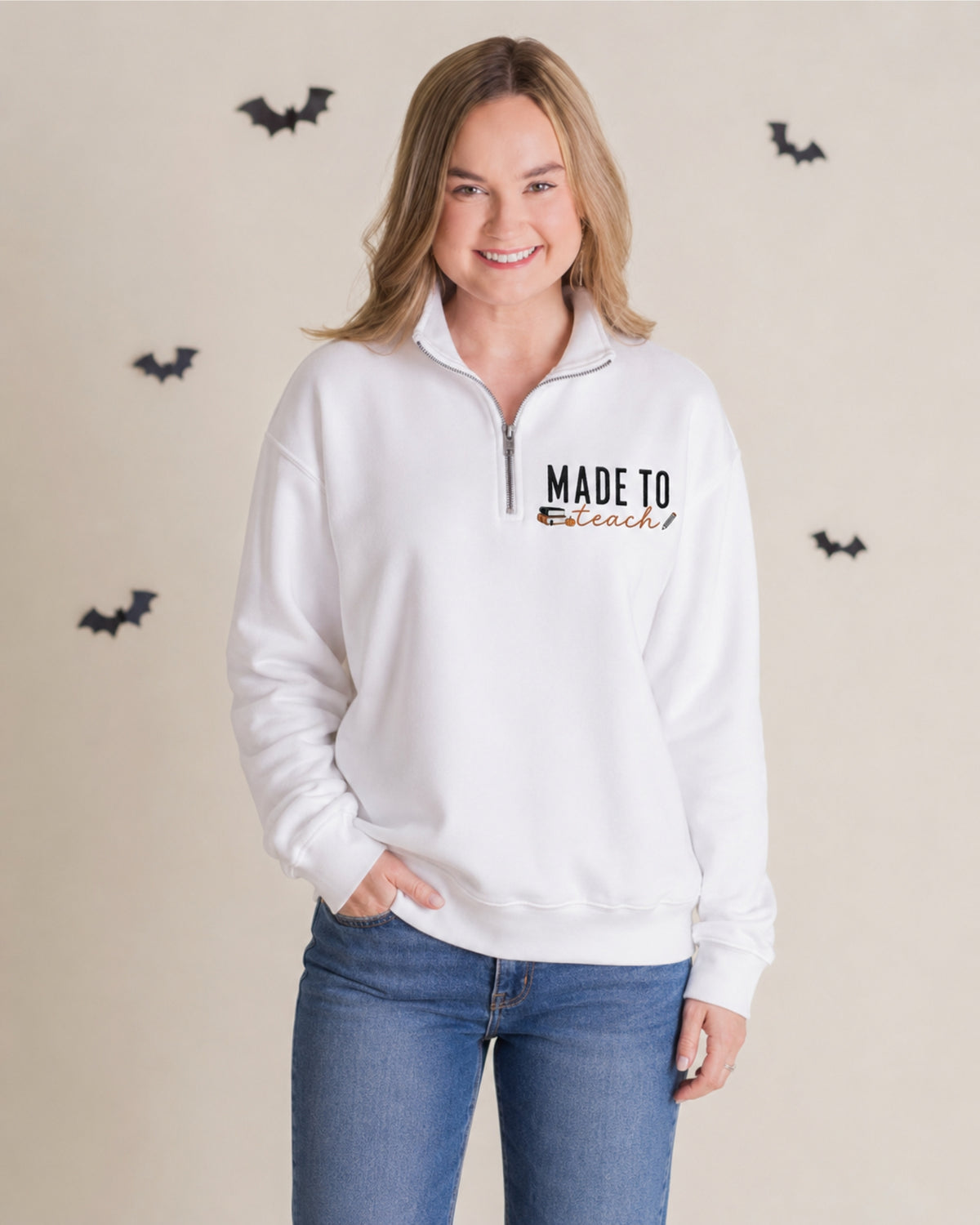 Made to Teach Embroidered Sweatshirt