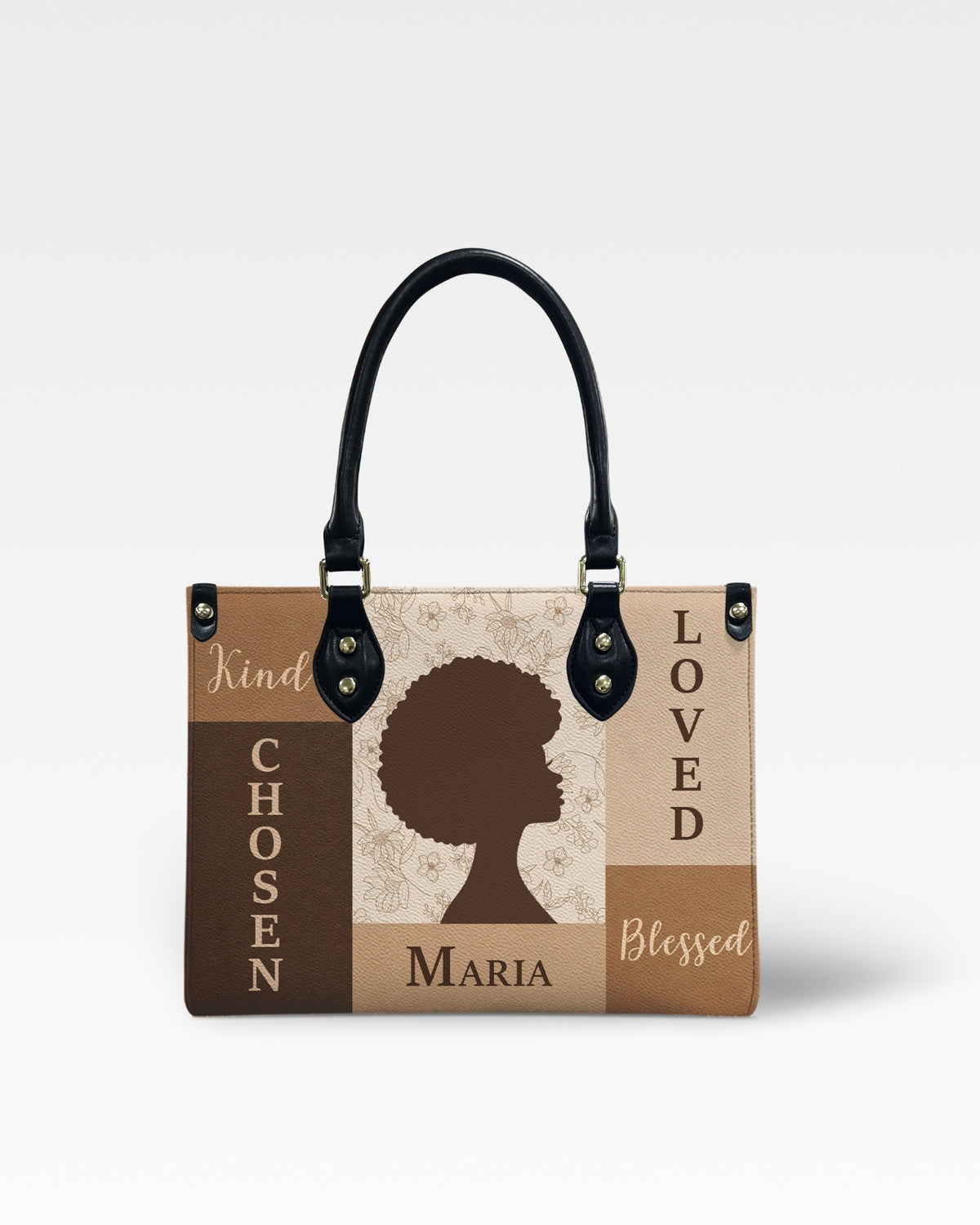 Personalized Chosen Loved Blessed Leather Handbag