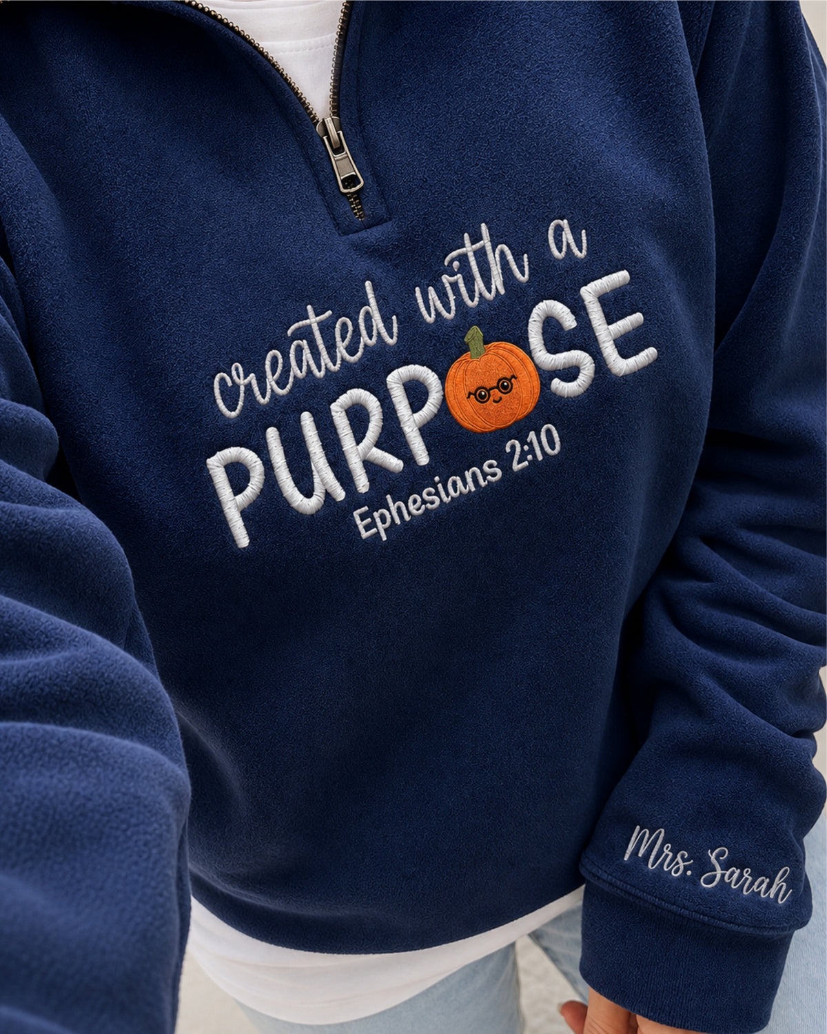 Created With a Purpose Embroidered Sweatshirt