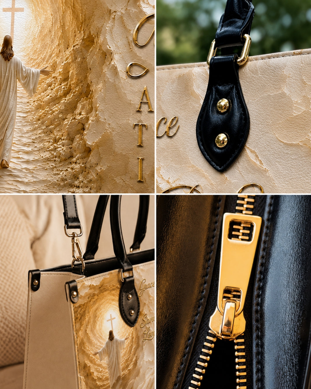 Be Still and Know That I Am God Leather Handbag
