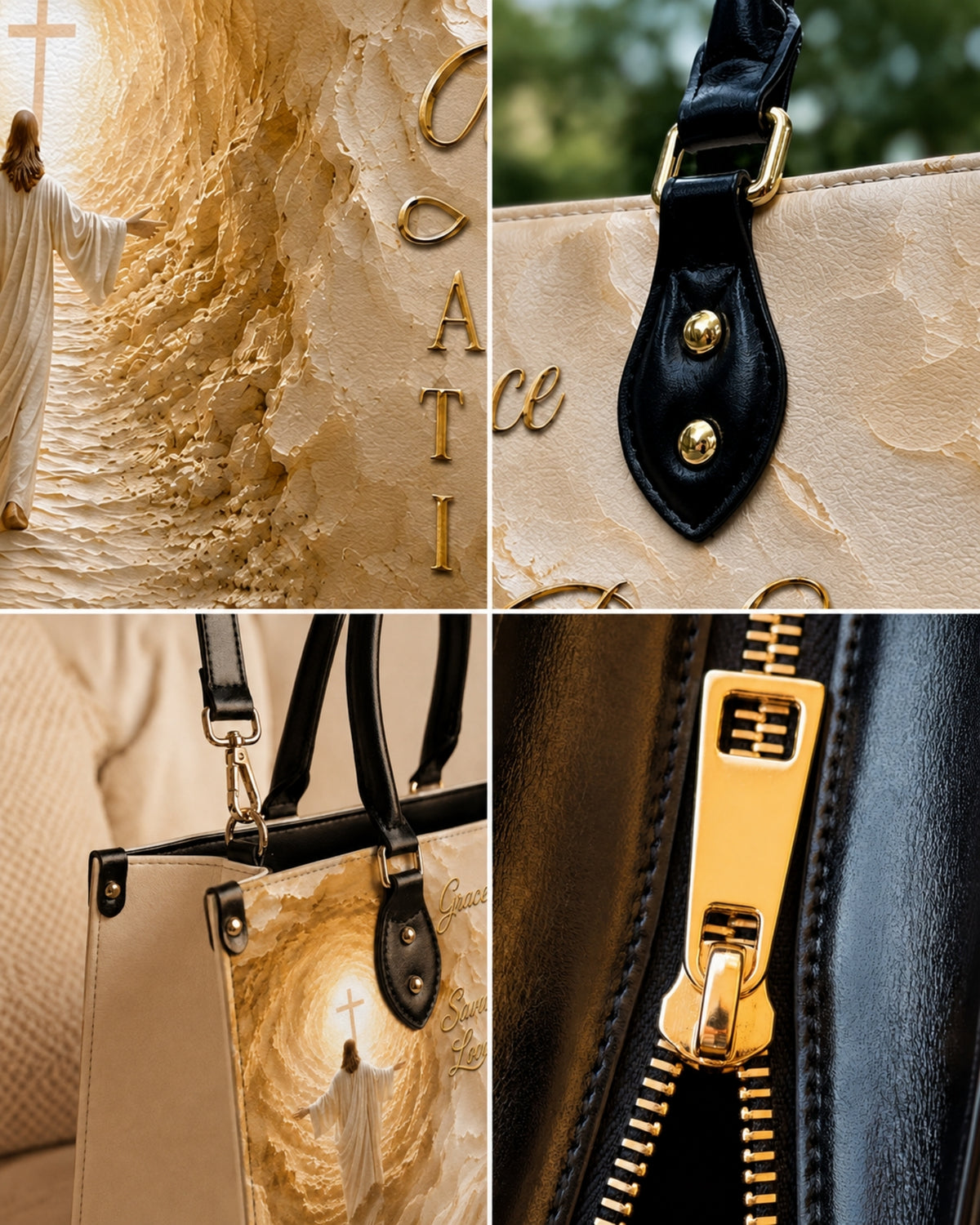 Be Still and Know That I Am God Leather Handbag