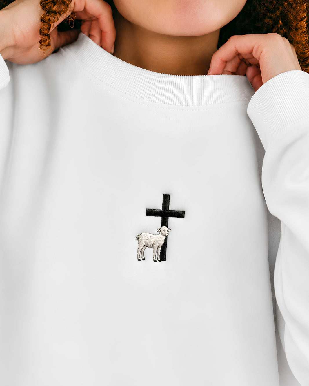 He Left The 99 To Find Me Embroidered Sweatshirt