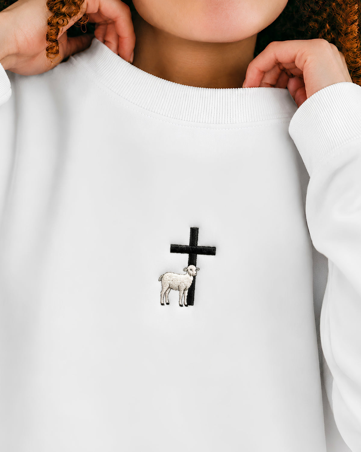 He Left The 99 To Find Me Embroidered Sweatshirt