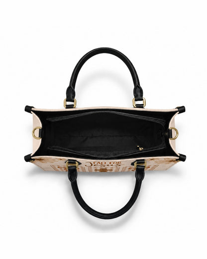 Fall For Jesus He Never Leaves Leather Handbag