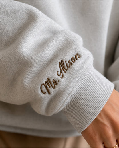 I Teach Tiny Humans About Jesus Embroidered Sweatshirt