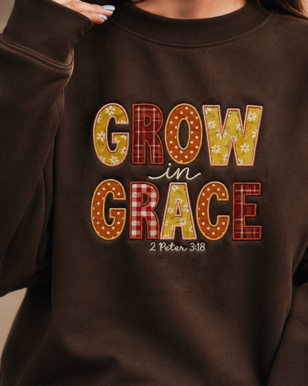 Grow in Grace Embroidered Sweatshirt