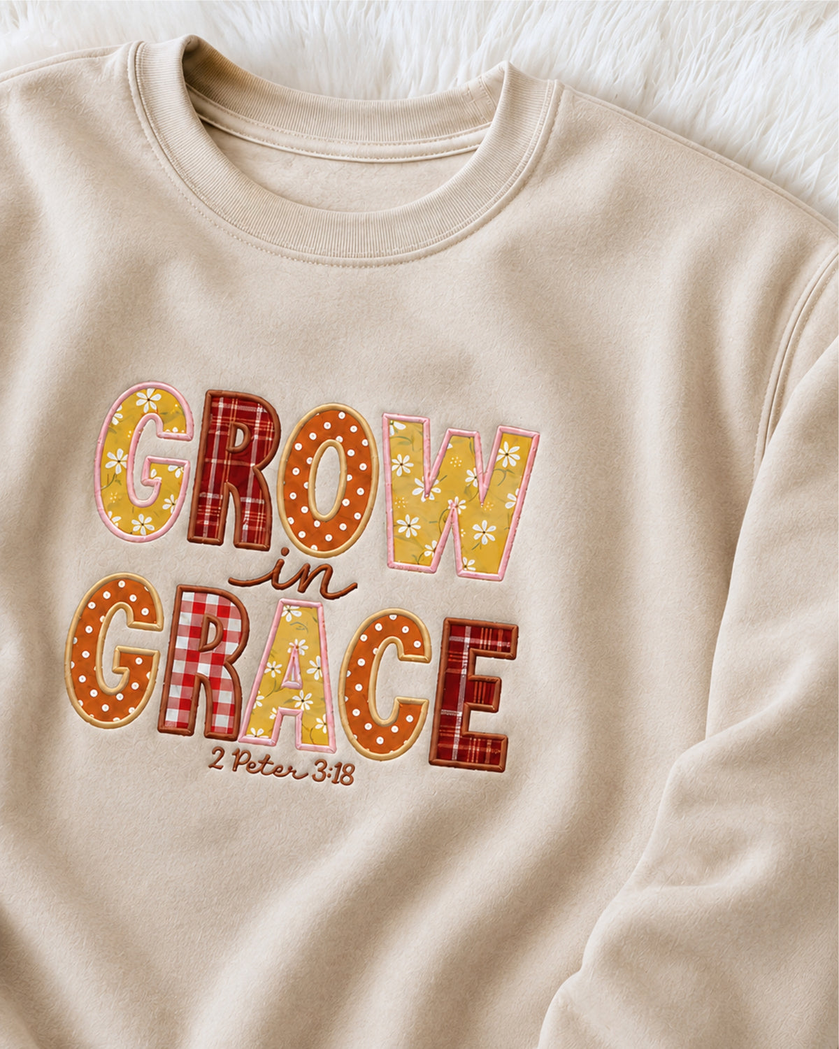Grow in Grace Embroidered Sweatshirt
