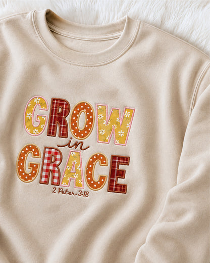 Grow in Grace Embroidered Sweatshirt