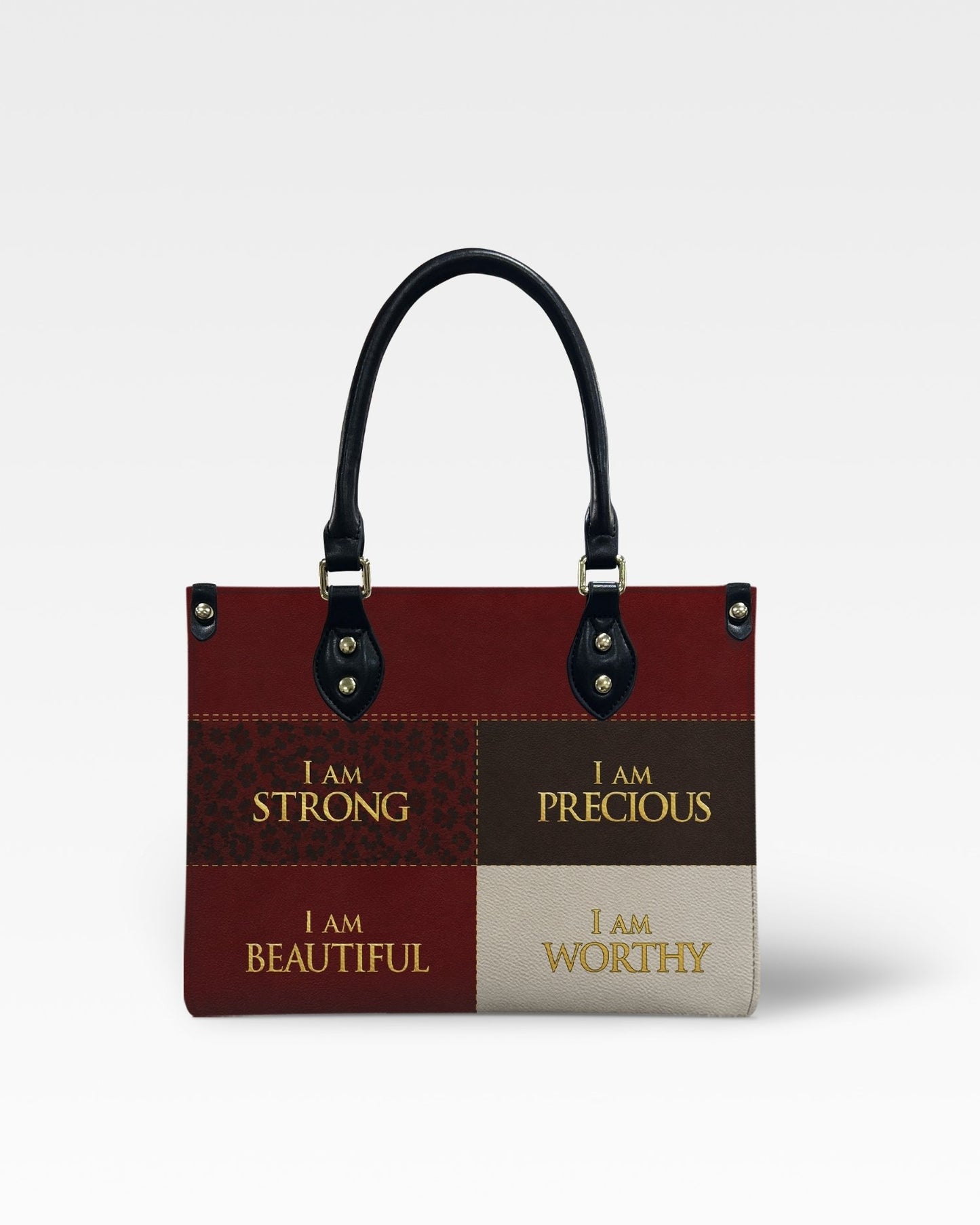 I Am Worthy Leather Handbag