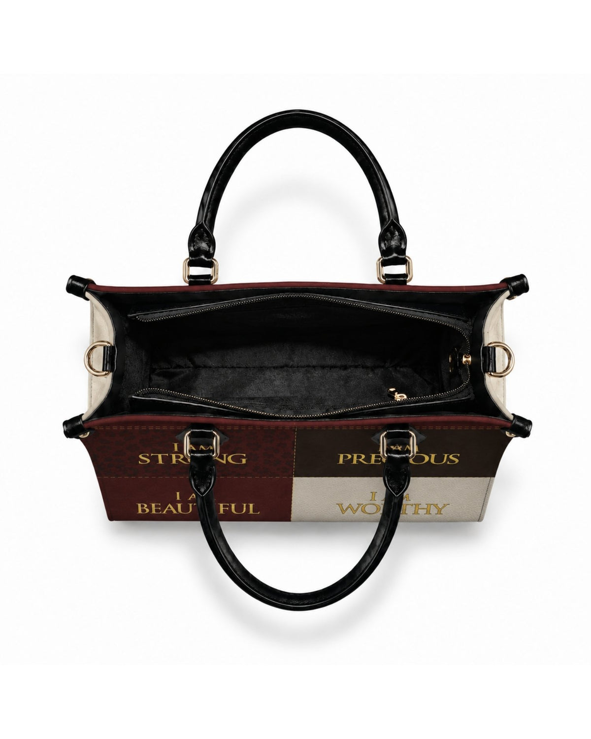 I Am Worthy Leather Handbag