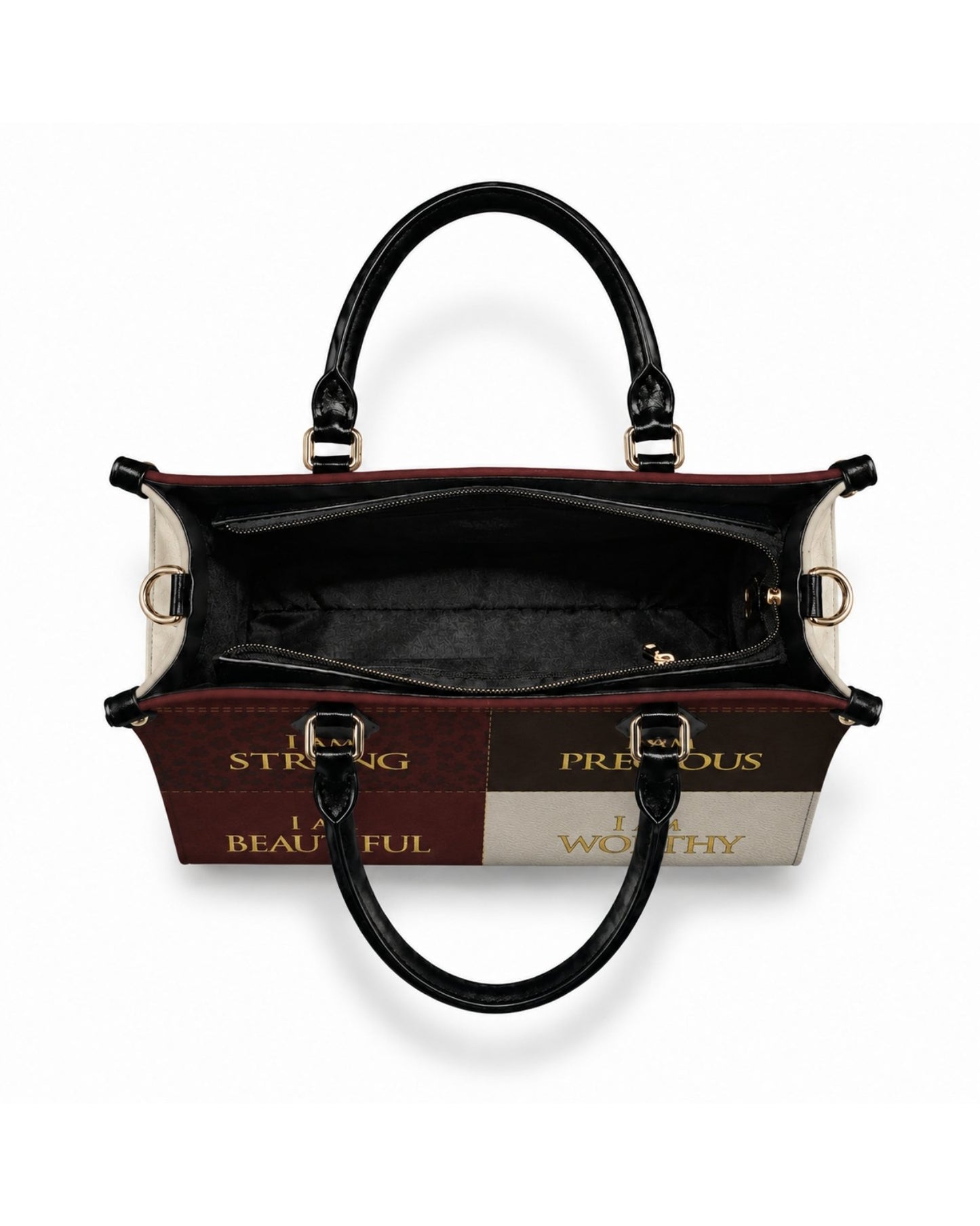 I Am Worthy Leather Handbag